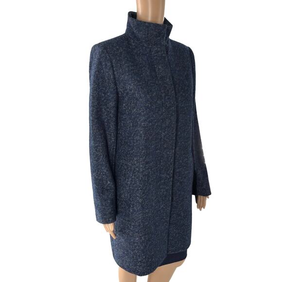Theory Blue Layti Wool Blend Coat - Picture 5 of 11